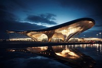 International airport architecture landmark building.