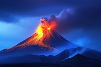Volcano mountain outdoors nature.