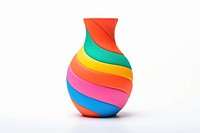 Plasticine of vase pottery white background creativity.