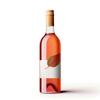 Wine bottle glass drink white background. AI generated Image by rawpixel.