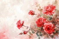 Watercolor red roses background backgrounds painting pattern.