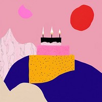 Cake birthday cake creativity mountain.