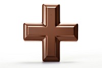 3d render of christian crossx chocolate dessert symbol.