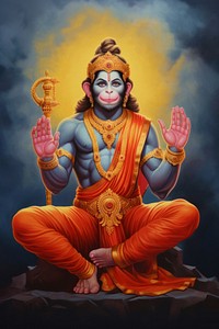 Hanuman jayanti worship adult art. 