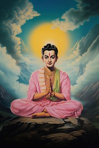Siddhartha Gautama worship representation spirituality. AI generated Image by rawpixel.