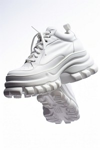 Chunky track sole shoes footwear white clothing.