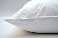 Pillow white crumpled textile.