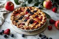 Fruit pie dessert berry table. AI generated Image by rawpixel.