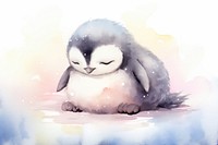 Cute baby penguin outdoors drawing animal. AI generated Image by rawpixel.