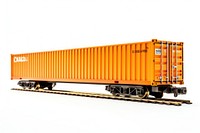 A cargo train container vehicle railway.
