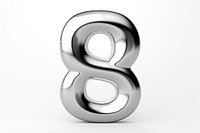 8 number letter Chrome material text white background appliance.