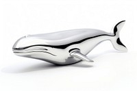 Whale Chrome material animal mammal white background.