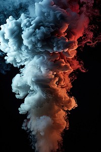 Dense solid factory smoke outdoors black background exploding. AI generated Image by rawpixel.