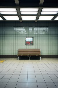 Empty japanese metro station floor transportation architecture.