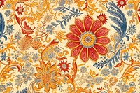 Solid toile wallpaper of suzani tapestry pattern art.