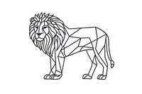 Lion drawing sketch mammal.
