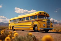 Modern new school bus vehicle transportation architecture.