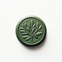Seal Wax Stamp a botanical jewelry locket green.
