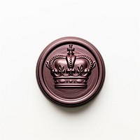 Seal Wax Stamp a crown jewelry badge white background.