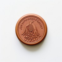 Seal Wax Stamp a peacock bronze craft representation.