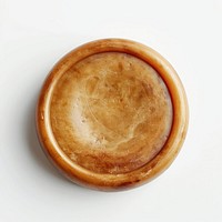 Seal Wax Stamp chestnut coffee white background porcelain.