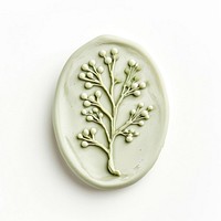 Seal Wax Stamp mistletoe porcelain jewelry shape.