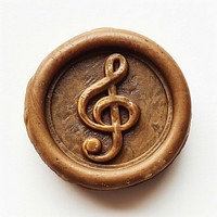 Seal Wax Stamp music note text white background creativity.