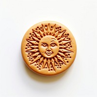 Seal Wax Stamp sun and moon face food white background.