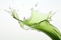 Splash effect of green tea backgrounds leaf refreshment.