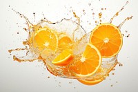Splash effect of juice grapefruit food refreshment.