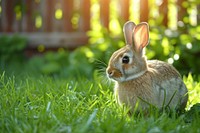 Rabbit grass outdoors animal.