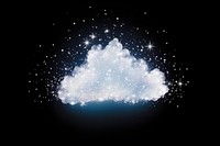 Cloud with a sparkle nature night space.