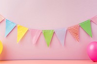 Birthday flag balloon party clothesline.