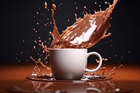 Hot chocolate hot Cocoa coffee drink.