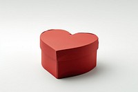 Heart shaped box white background furniture symbol.