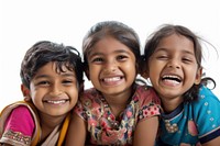 Indian children laughing smile happy.