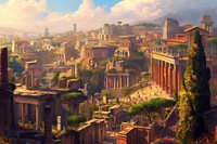Rome background architecture cityscape landscape.