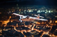 Architecture cityscape aircraft airplane. AI generated Image by rawpixel.