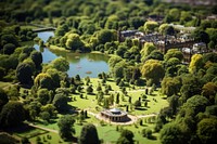 Hyde park architecture tilt-shift outdoors. AI generated Image by rawpixel.