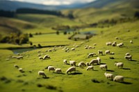 Field sheep grassland livestock. AI generated Image by rawpixel.