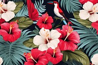 Bird paradise hibiscus pattern.