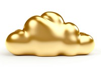 Cloud gold cloud white background.