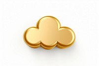 Cloud icon gold backgrounds white background.