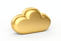 Cloud icon gold white background accessories.