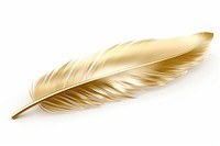 Feather gold material white background lightweight accessories.