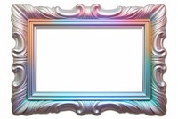 A picture frame iridescent backgrounds white background rectangle.