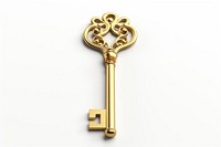 Key key gold white background.