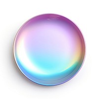 Plate sphere purple bubble.