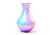 Vase icon iridescent bottle white background biotechnology.
