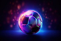Pastel soccer ball football glowing sphere.